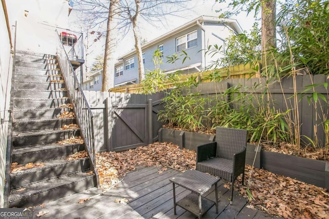 view of wooden deck