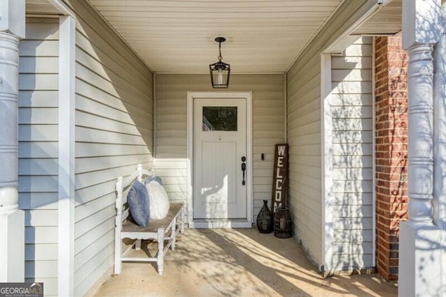 view of doorway to property