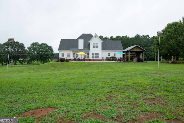 view of yard featuring a gazebo