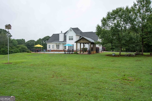 exterior space with a gazebo