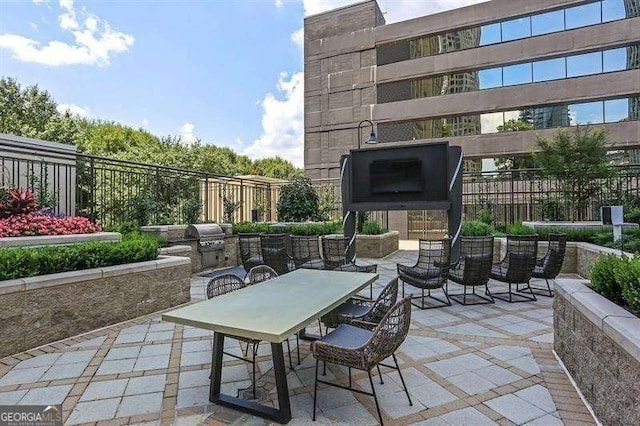 view of patio / terrace with area for grilling