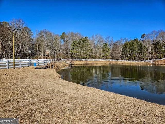 view of community featuring a water view