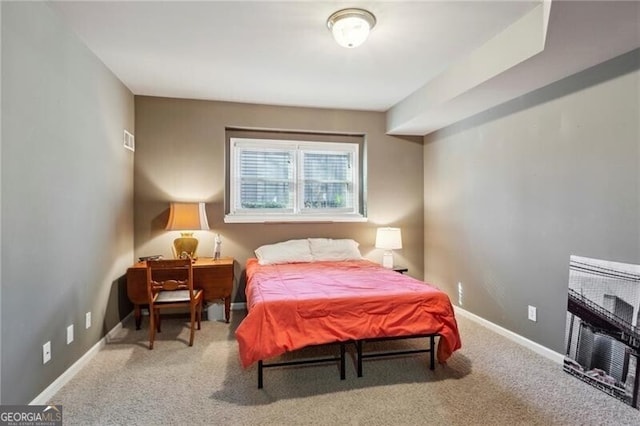 view of carpeted bedroom