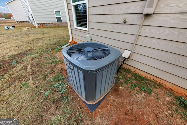 exterior details featuring central AC unit