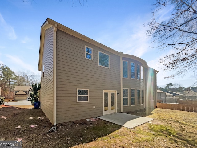 rear view of house with a patio area