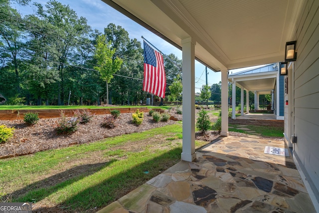 view of patio with covered porch