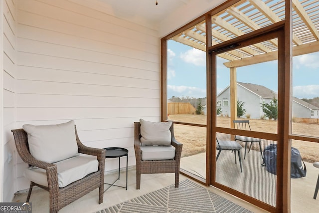 view of sunroom