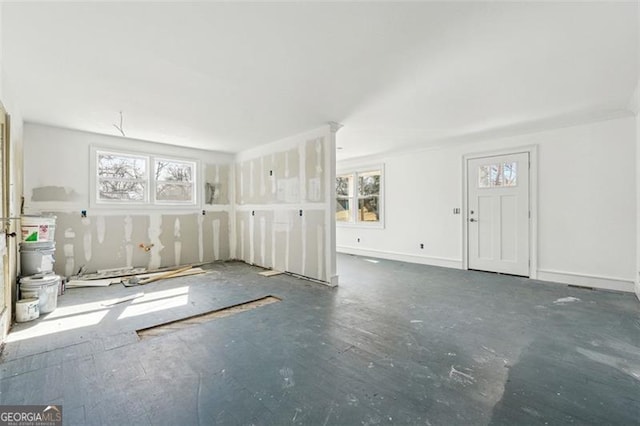 view of unfurnished living room