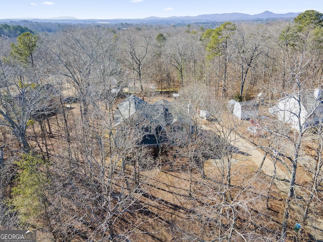 bird's eye view featuring a mountain view