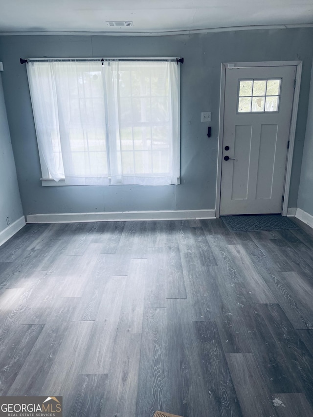 entryway featuring dark hardwood / wood-style floors