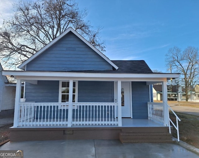 bungalow with covered porch