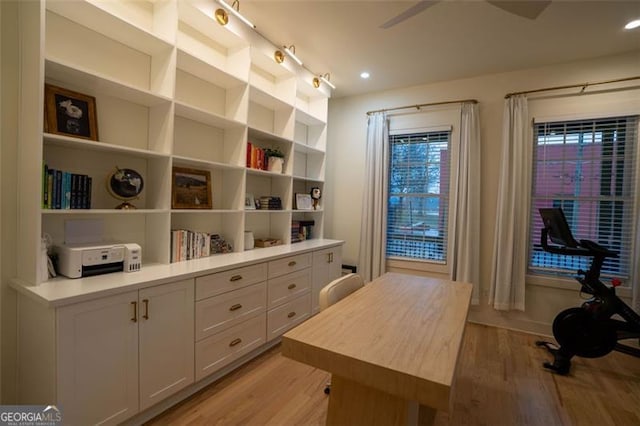 interior space featuring light wood-type flooring