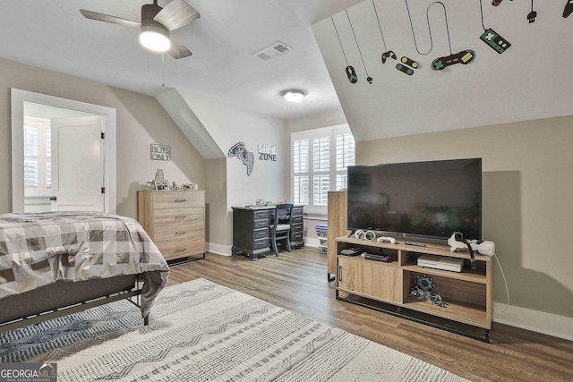 bedroom featuring wood-type flooring