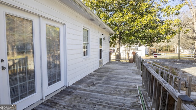 view of wooden deck