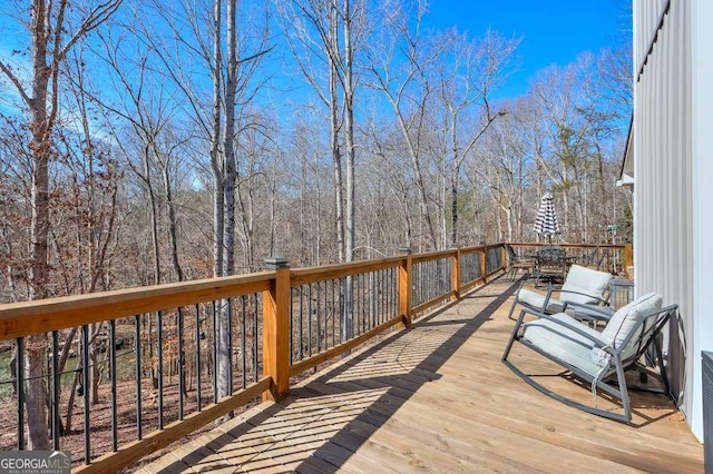 view of wooden terrace