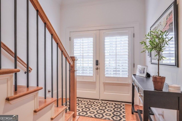 doorway with french doors