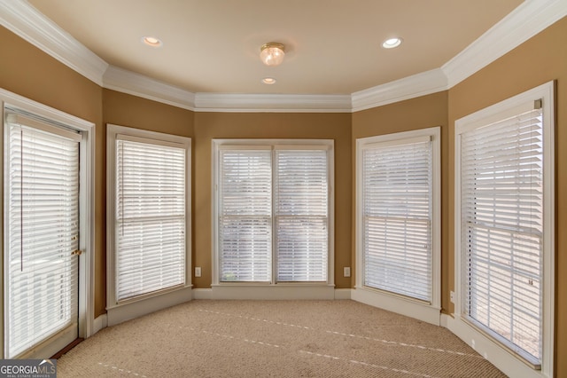 unfurnished sunroom featuring a wealth of natural light