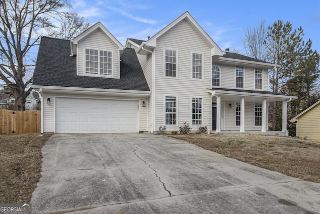 view of front of property featuring a porch