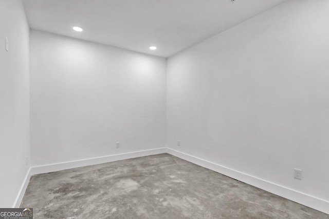 empty room featuring concrete floors