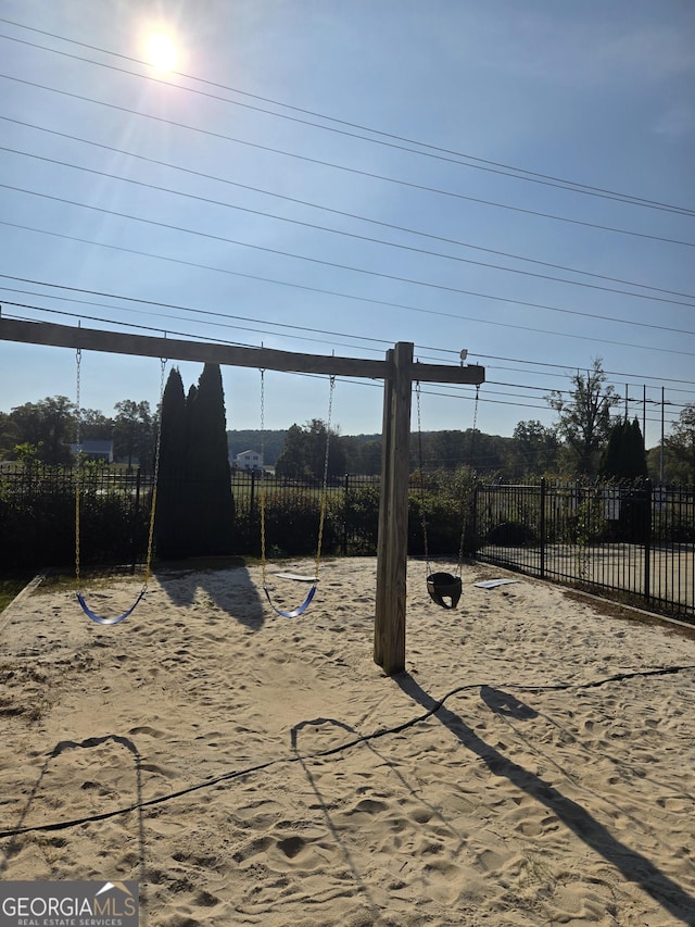 view of playground featuring volleyball court