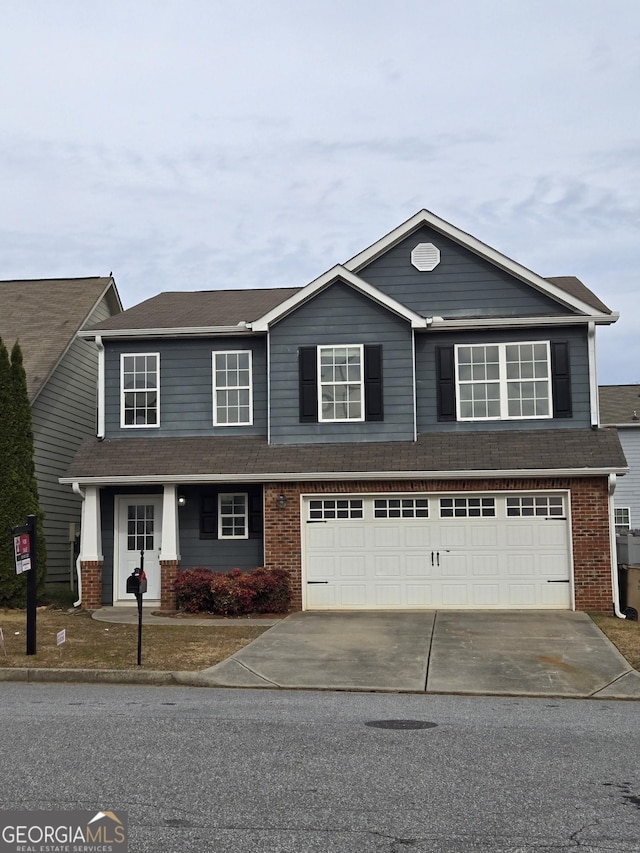 view of front of house featuring a garage