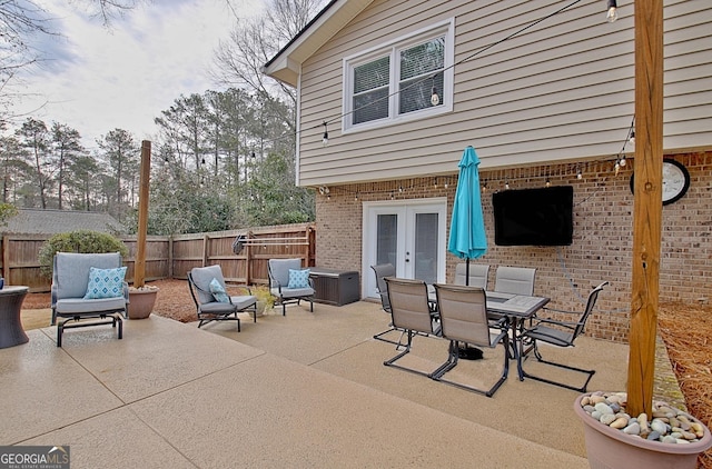 view of patio / terrace with french doors