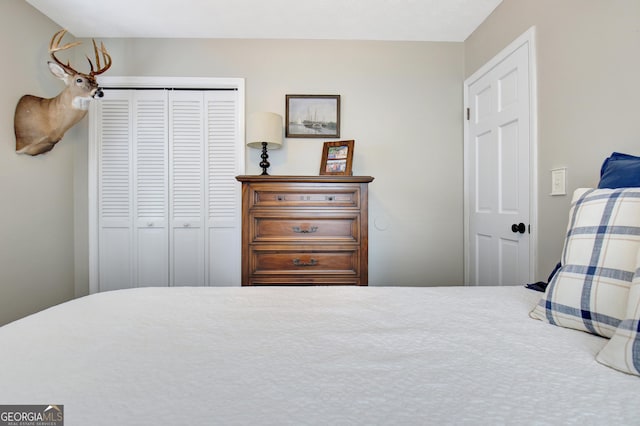 bedroom with a closet