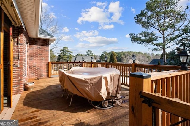 view of wooden deck