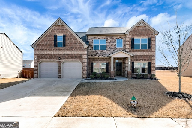 craftsman-style house with a garage