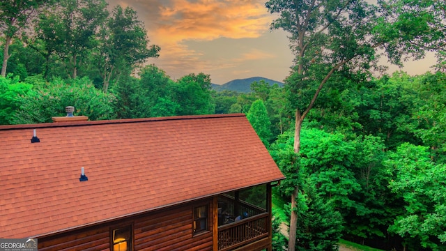 details featuring a mountain view