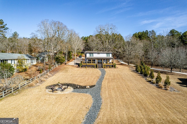 view of front of house with covered porch