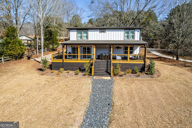 view of front of house featuring covered porch