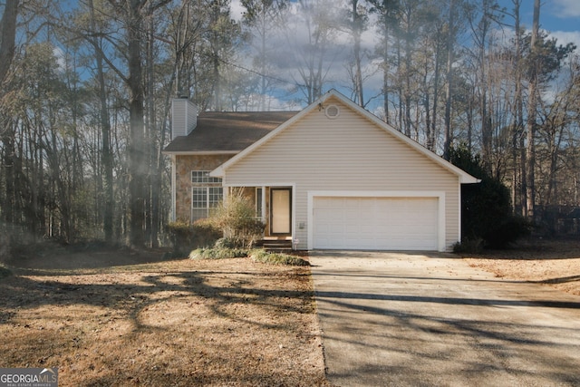 view of front of house featuring a garage