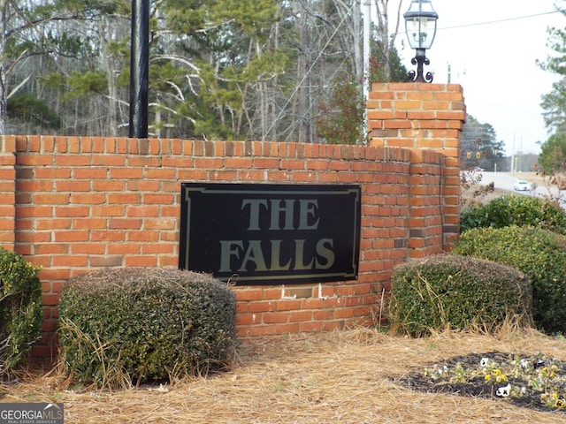 view of community sign