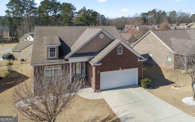 view of front property featuring a garage