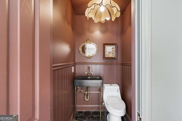 bathroom with sink and toilet