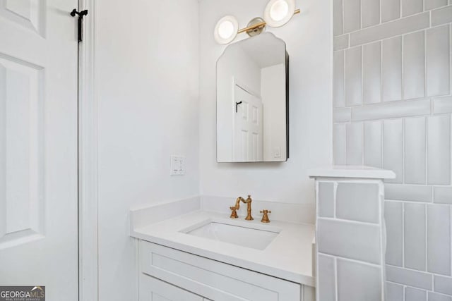 bathroom featuring vanity