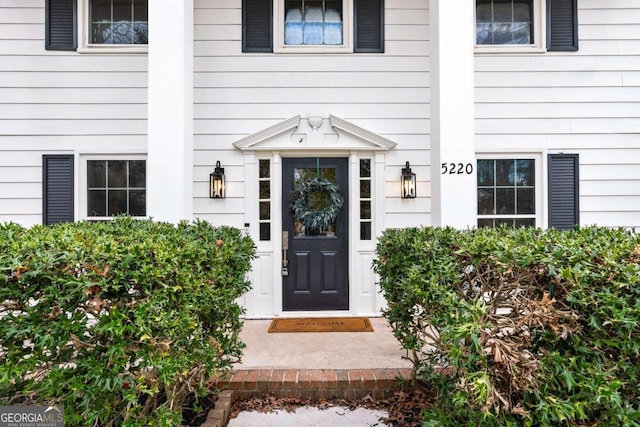 view of doorway to property