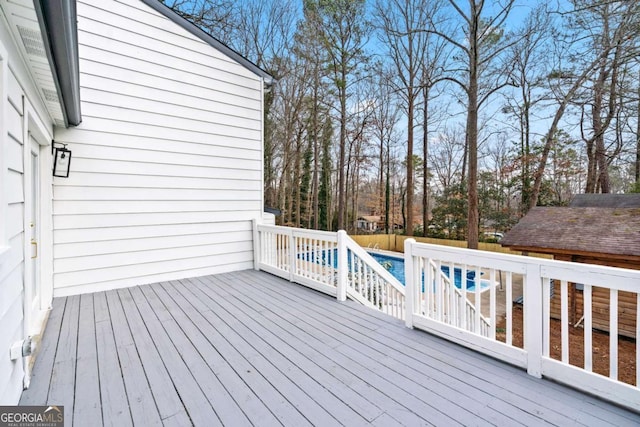 view of wooden terrace