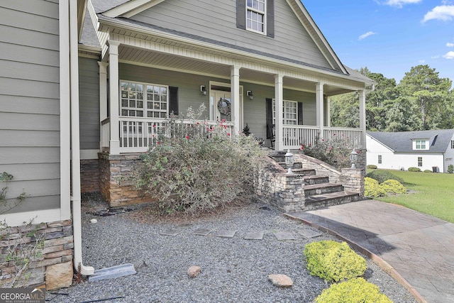 view of front of home with a porch