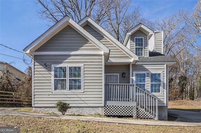 view of front of home