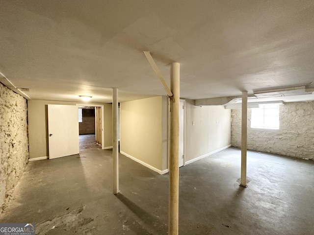 view of basement