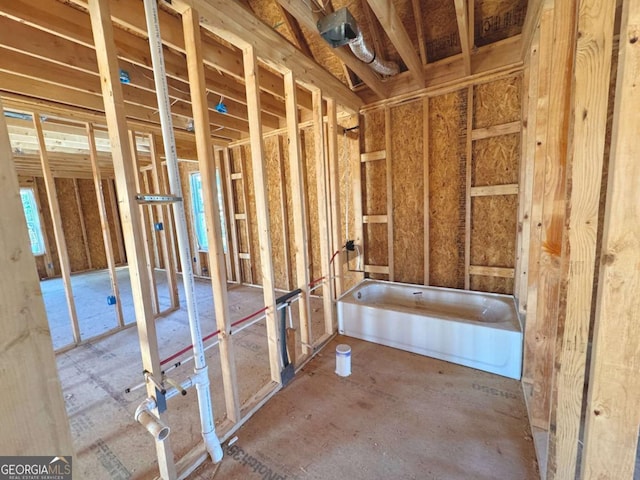 bathroom with a bath