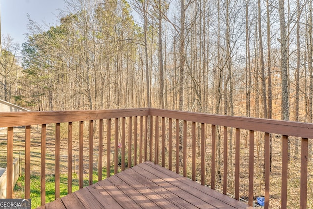 view of wooden deck