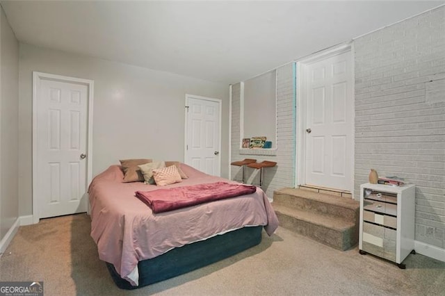 bedroom with carpet floors