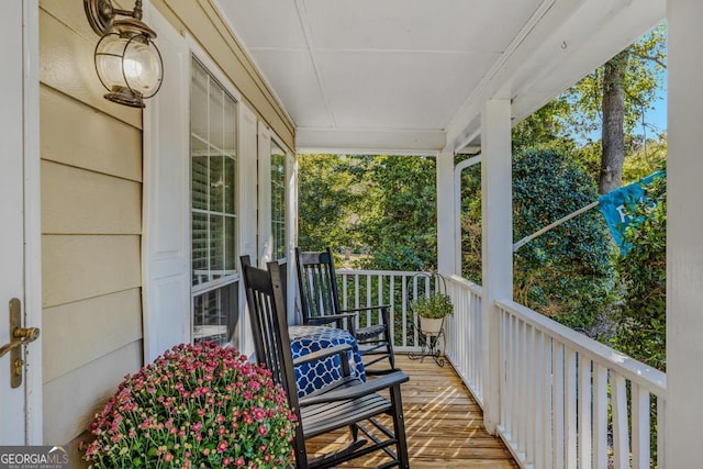 balcony with covered porch