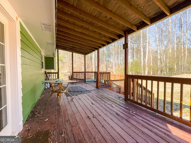 view of wooden deck