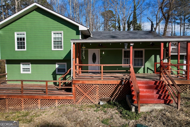 view of rear view of property