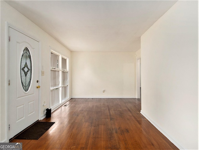 entryway featuring dark hardwood / wood-style floors