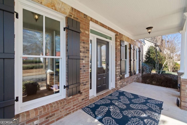 property entrance with a porch